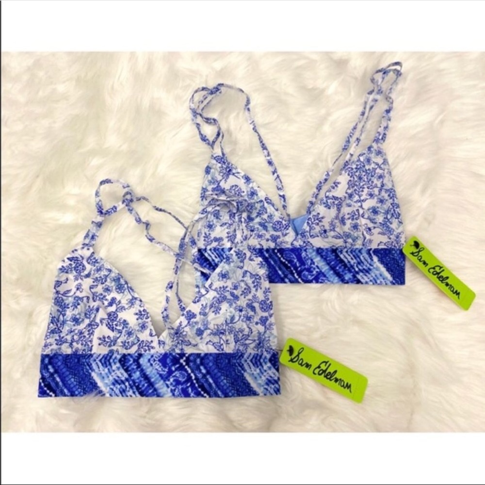 Sam Edelman. Blue Floral Bralette